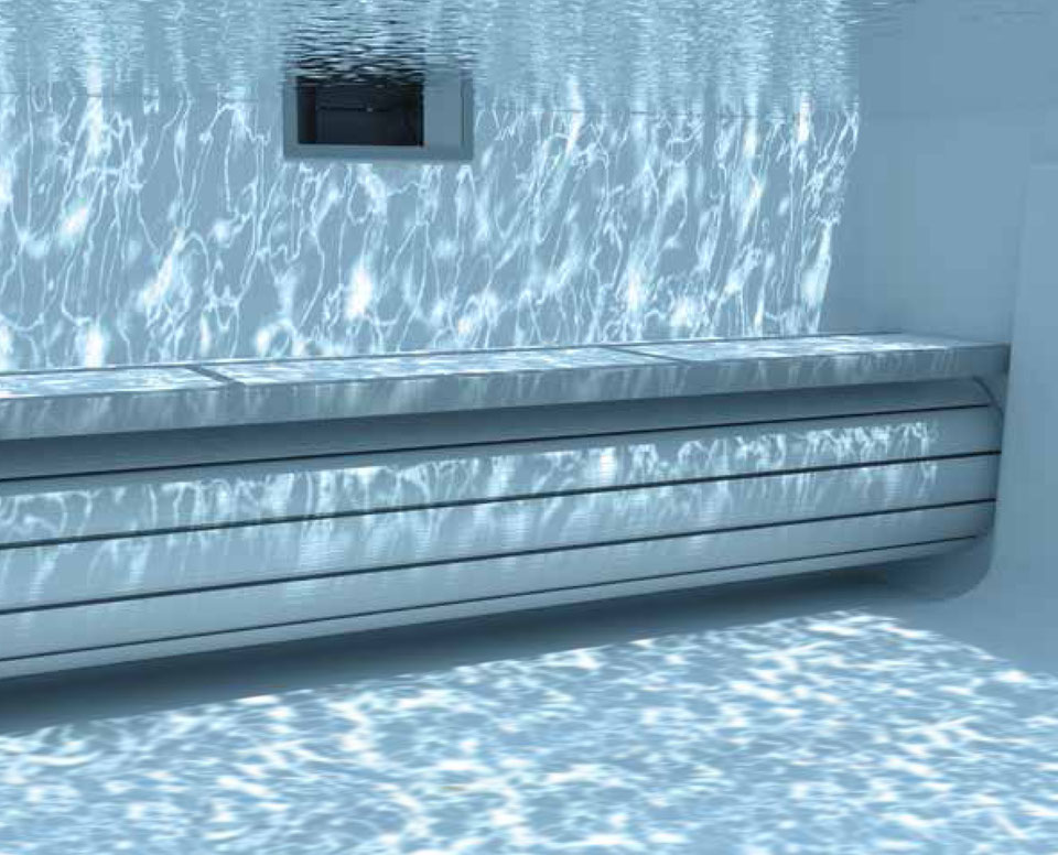 Unterflurrollladen für das Pool